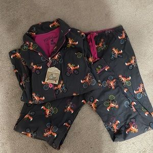 PJ Salvage NWT Fox Riding Bicycle PJ Set